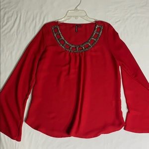 Red blouse